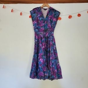 Cool watercolors day dress